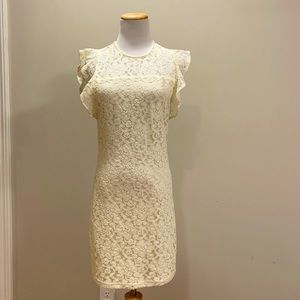 Jack by BB DAKOTA Cream sleeveless lace dress, size small